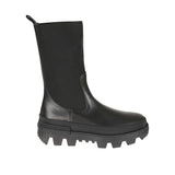 Moncler Black Calfskin Flat Boots