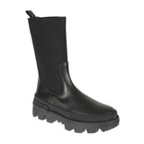 Moncler Black Calfskin Flat Boots