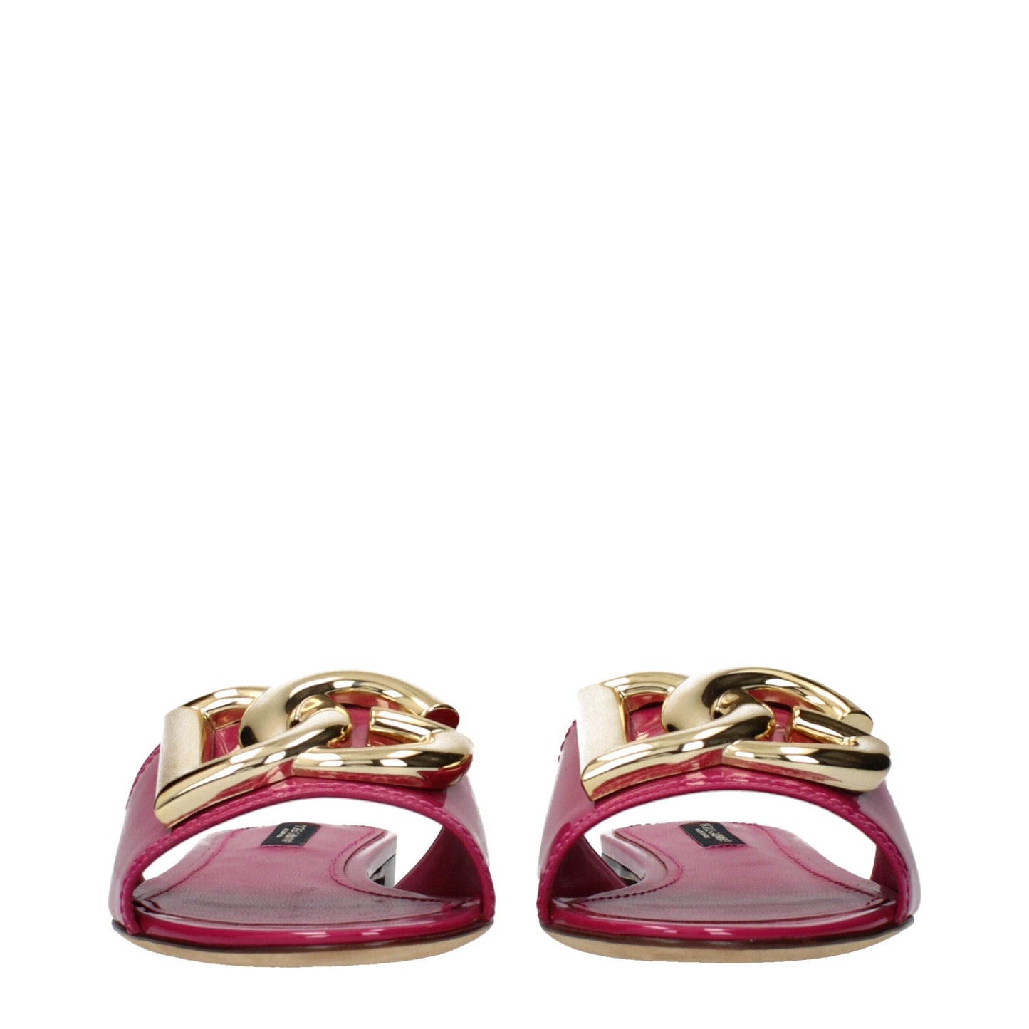 Dolce & Gabbana Pink Leather Slippers