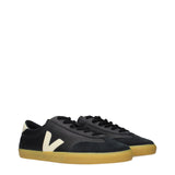 Veja Black Leather Low Top Sneakers