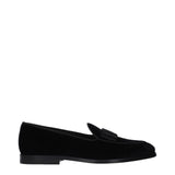 Dolce & Gabbana Black Velvet Slip-On Loafers