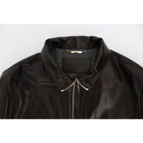 Dolce & Gabbana Brown Lambskin Jackets & Coat