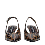 Dolce & Gabbana Brown Leather Stiletto Heel Sandals