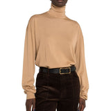 Saint Laurent Brown Virgin Wool Turtleneck
