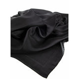 Saint Laurent Black Silk Scarf