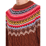 Moncler Grenoble Brown Alpaca Leather Cardigan