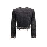 Diesel Gray Cotton Denim Jacket