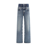 Agolde Blue Recycled Cotton Straight-Leg Jeans