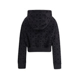 Marine Serre Black Cotton Sweatshirt
