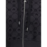 Marine Serre Black Cotton Sweatshirt