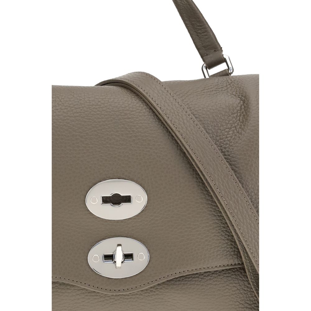 Zanellato Gray Calf Leather Bos Taurus Shoulder Bag