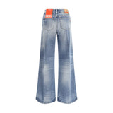 Diesel Light Blue Cotton Bootcut Jeans