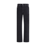 Diesel Black Cotton Relaxed Fit Jeans