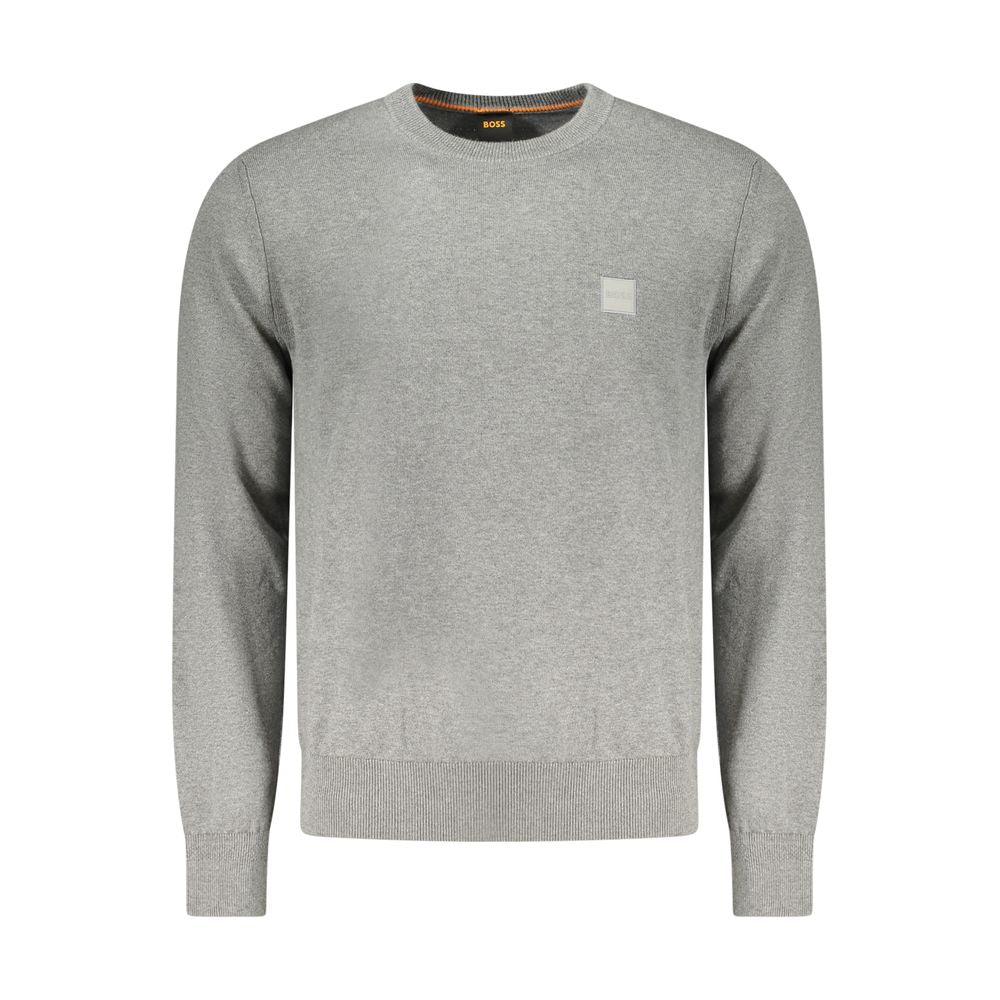 Hugo Boss Gray Cotton Sweater