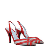 Valentino Garavani Red Leather Stiletto Heel Sandals