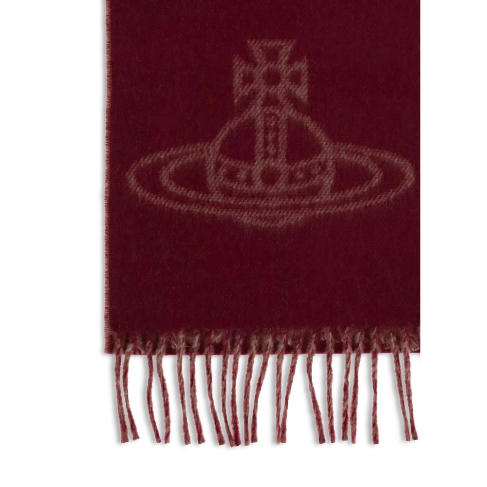 Vivienne Westwood Brown Wool Scarf