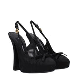Dolce & Gabbana Black Satin Pumps