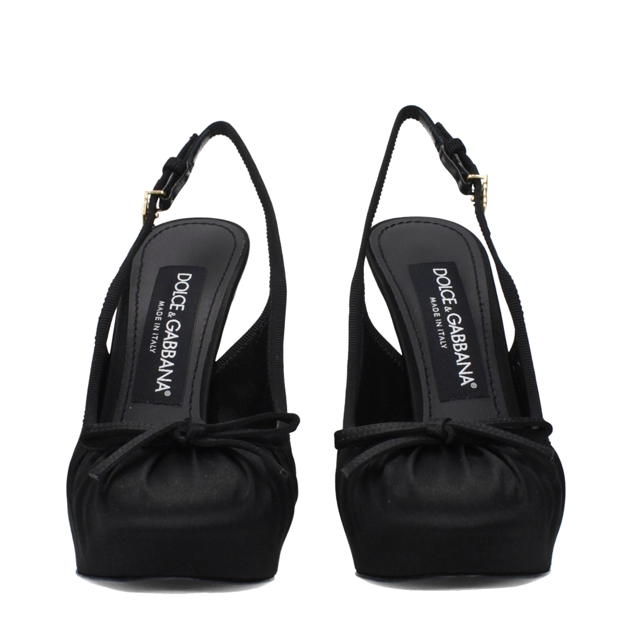 Dolce & Gabbana Black Satin Pumps