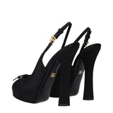 Dolce & Gabbana Black Satin Pumps