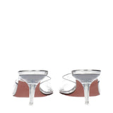 Amina Muaddi Transparent Pvc Stiletto Heel Sandals
