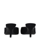 The Attico Black Fabric Flat Sandals