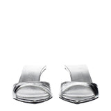 The Attico Gray Leather Flat Sandals