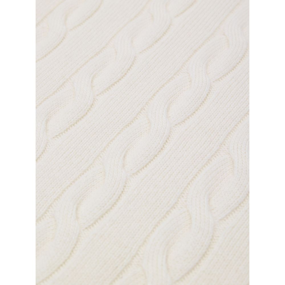 Gran Sasso White Cashmere Cashmere Sweater