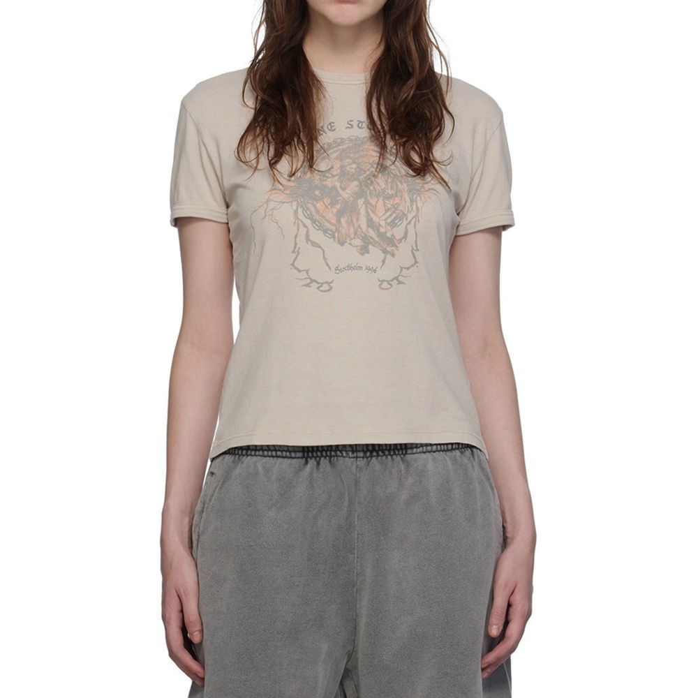 Acne Studios Gray Cotton T-Shirt