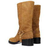 Chloé Brown Leather Ankle Boots
