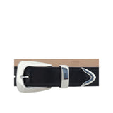 Khaite Black Calf Leather Bos Taurus Regular Belt