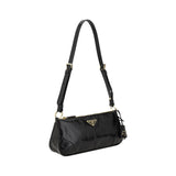 Prada Black Calf Leather Bos Taurus Shoulder Bag