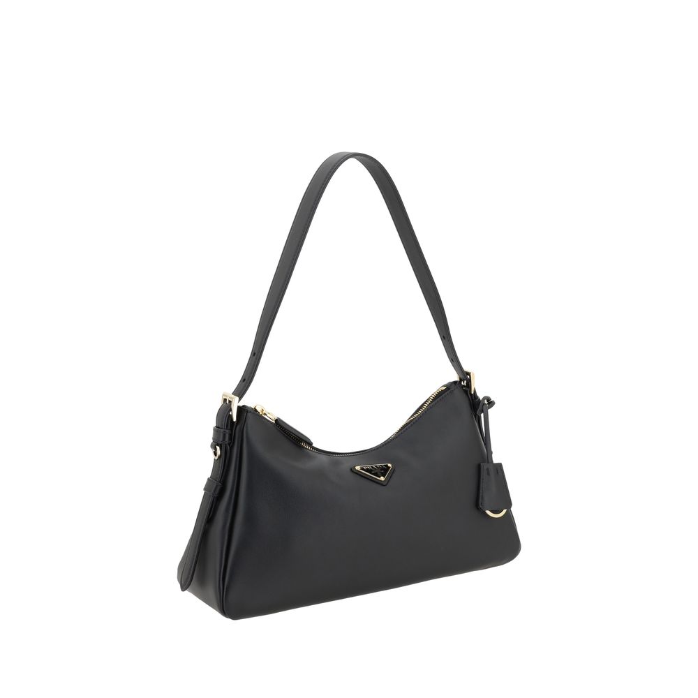 Prada Black Calf Leather Bos Taurus Shoulder Bag