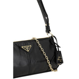 Prada Black Calf Leather Bos Taurus Shoulder Bag