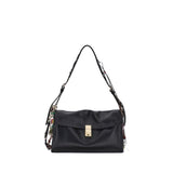 Prada Black Calf Leather Bos Taurus Shoulder Bag