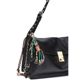 Prada Black Calf Leather Bos Taurus Shoulder Bag