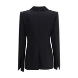 Max Mara Black Fleece Wool Coat