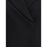 Max Mara Black Fleece Wool Coat