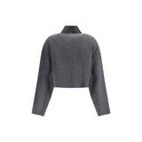 Max Mara Gray Fleece Wool Coat