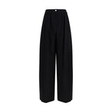 Max Mara Black Fleece Wool Casual Pants