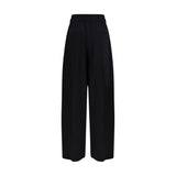Max Mara Black Fleece Wool Casual Pants