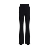 Max Mara Black Fleece Wool Flared Pants