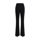 Max Mara Black Fleece Wool Flared Pants