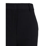 Max Mara Black Fleece Wool Flared Pants
