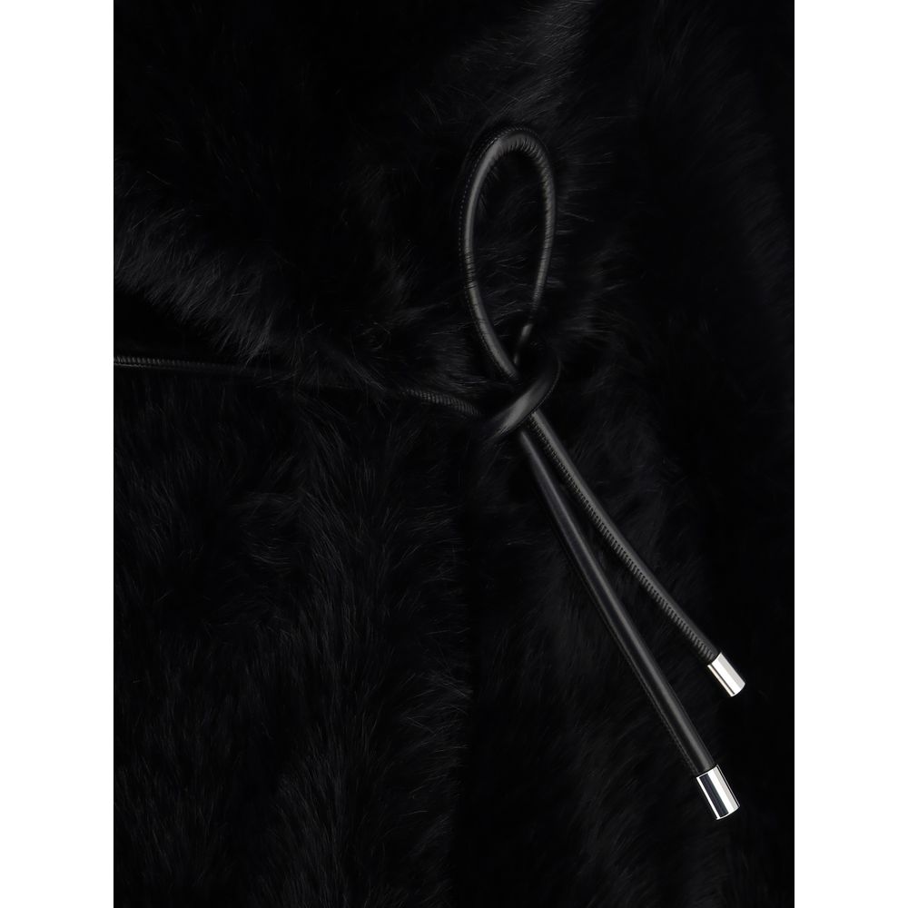 Max Mara Black Polyester Coat
