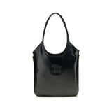 Miu Miu Black Calf Leather Bos Taurus Shoulder Bag