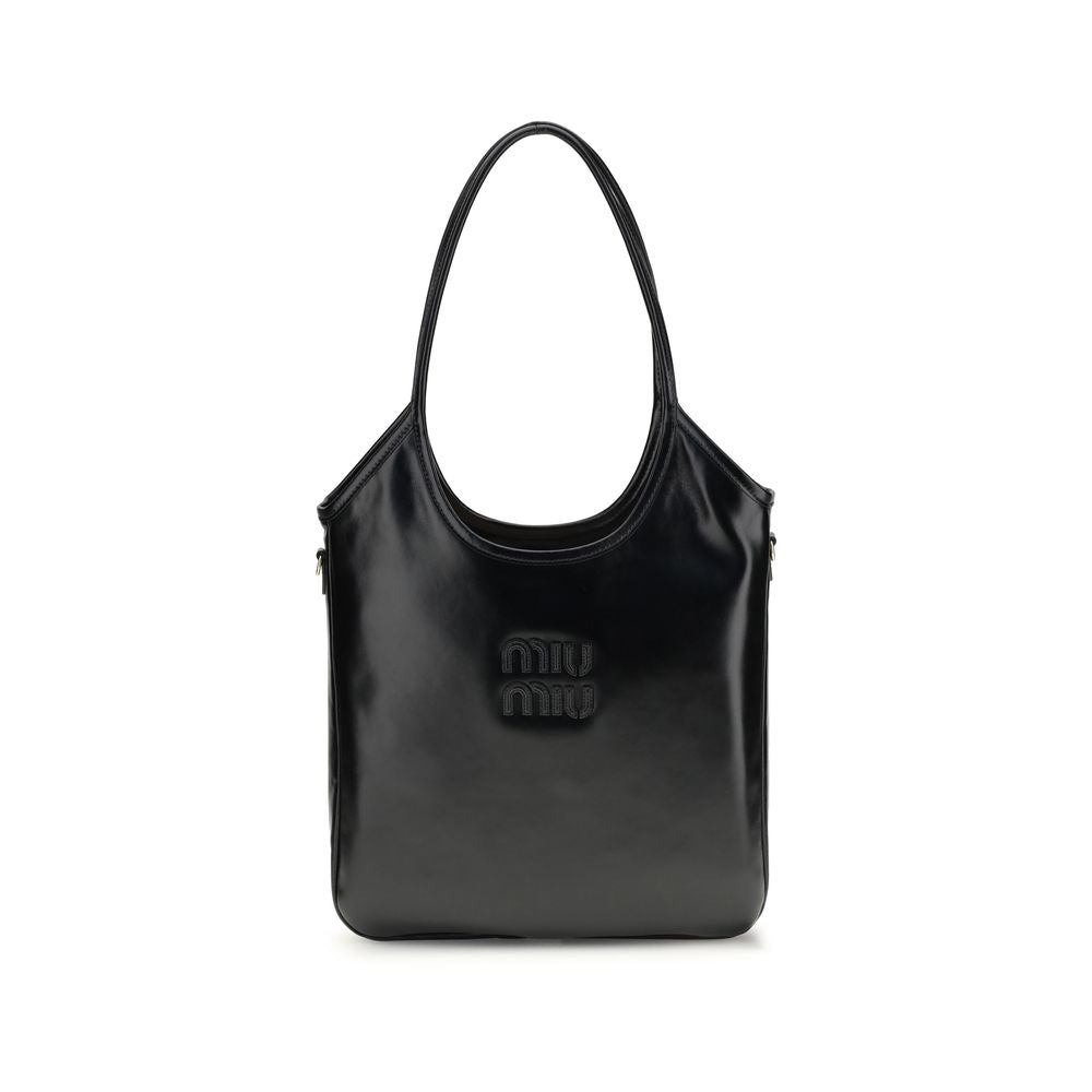Miu Miu Black Calf Leather Bos Taurus Shoulder Bag