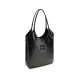 Miu Miu Black Calf Leather Bos Taurus Shoulder Bag