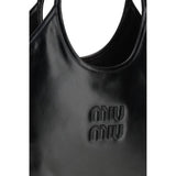 Miu Miu Black Calf Leather Bos Taurus Shoulder Bag