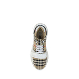 Burberry Beige Cotton Athletic Sneakers