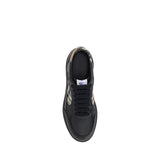 Burberry Black Calf Leather Bos Taurus Low Top Sneakers